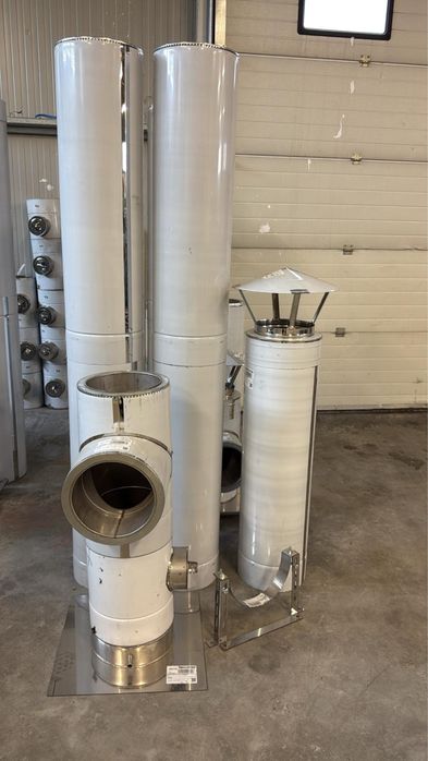 Horn cos de inox dublu izolat cu baza la sol. 8mm tabla