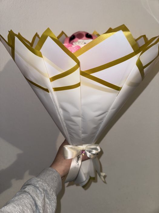 Buchet trandafiri premium cu sclipici