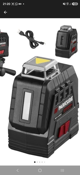 Laser verde PARKSIDE PERFORMANCE 4V HG08301  360  grade PKLLP B3 Nivela