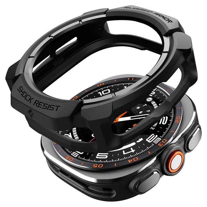 Spigen Кейс Spigen Rugged Armor (ACS11611) - Samsung Galaxy Watch Ultra 2 - Черен