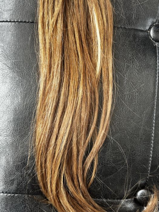 100% ЕСТЕСТВЕНА Славянска коса - омбре кератинови кичури- ОТЛИЧНА!