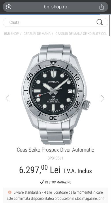 Ceas Seiko Prospex Diver Automatic schimb cu Tudor!