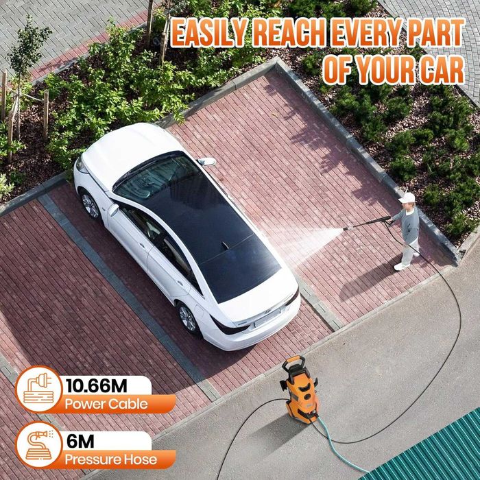 Водоструйка за измиване под високо налягане, 2000 W 160 бара