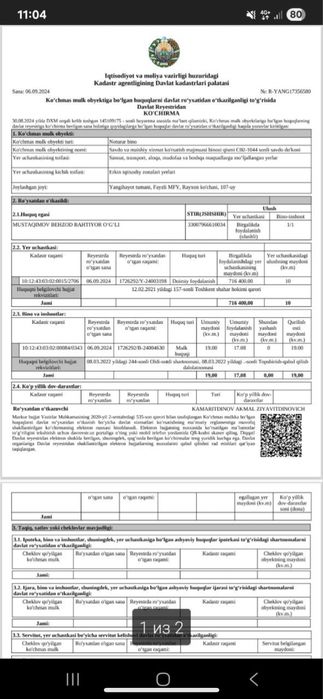 Индехс бозорда дукон сотилади 19 м2