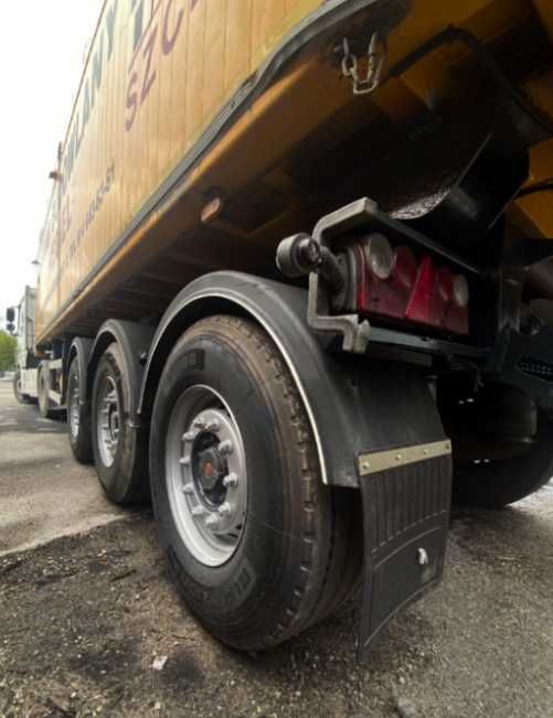 Semiremorcă basculantă din aluminiu WIELTON 42m³, 2009, stare PERFECTĂ, fără rugină, axă liftantă cu disc SAF.