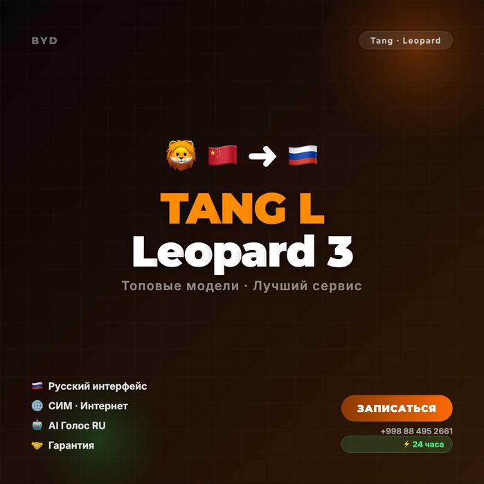 Русификация, BYD Leopard 3 · Tang L · Denza N9 · Sealion 06/07