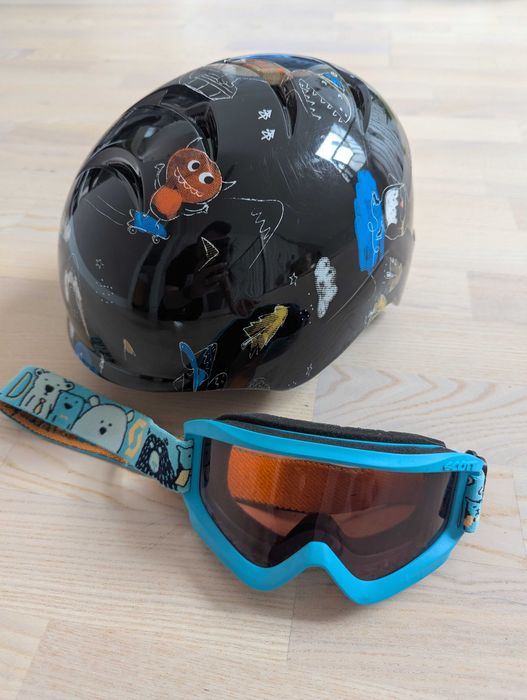 Casca si ochelari copii ski snowboard 52-54cm