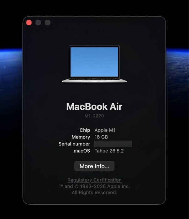 MacBook Air M1 (2020), цвет Silver.