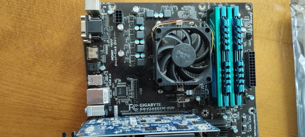 Комплект дъно GIGABYTE GA-F2A88XM-D3H rev. 3.0+процесор+RAM+Видеокарта