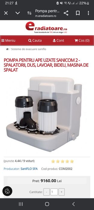 Pompa pentru ape uzate sanicom 2 noua