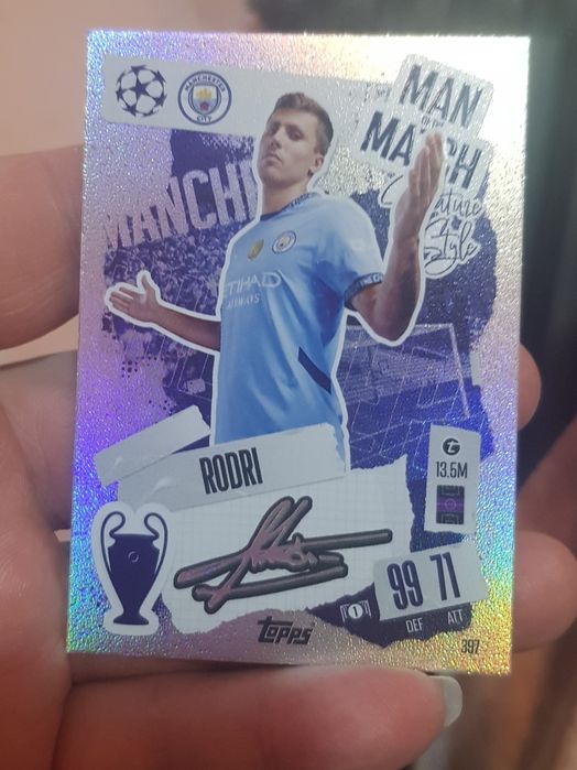 Специална серия на Футболисти Футболна картичка  с автограф-Родри