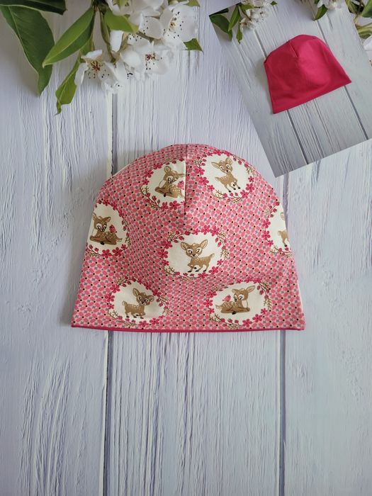 Set 3 caciulite din jerse de bumbac 49 - 50 cm NOI