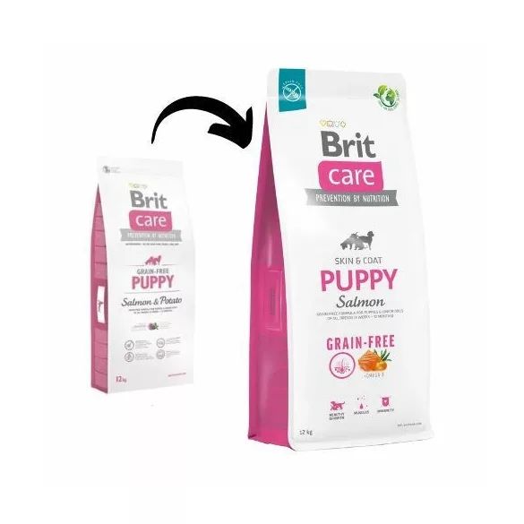 Brit Care Grain-free Puppy Salmon & Potato 12 kg mancare catei