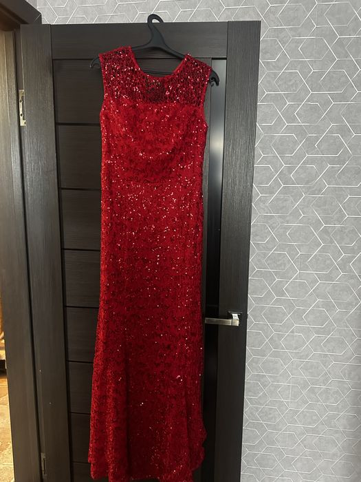 Платье красное с пайедками