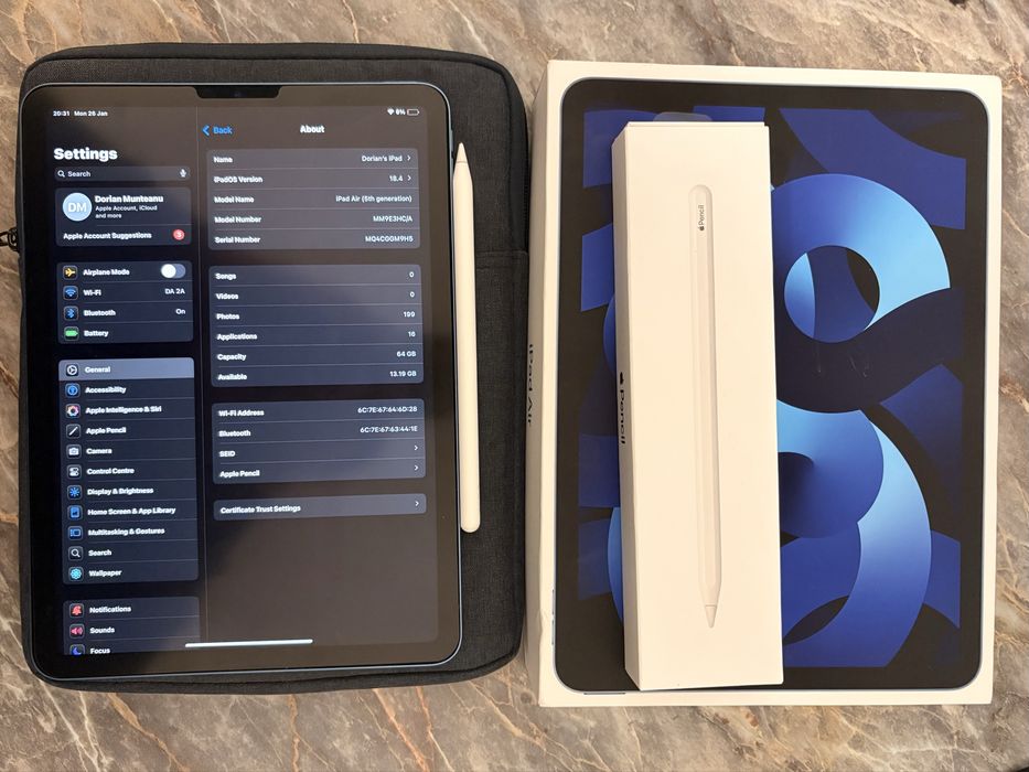 iPad Air5 + Apple Pencil gen2 ca nou