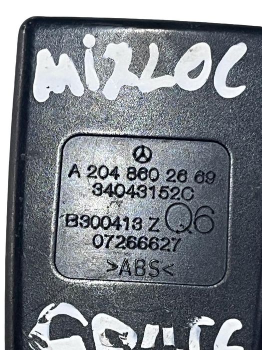 Pretensionare Centura De Siguranta Mijloc (Spate) Mercedes-Benz C-Class W204 2007 - 2014 A2048602669