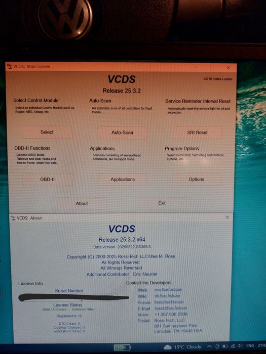 Diagnoza VCDS 25.3.2 cu cip STM32F429 cu instalare inclusa