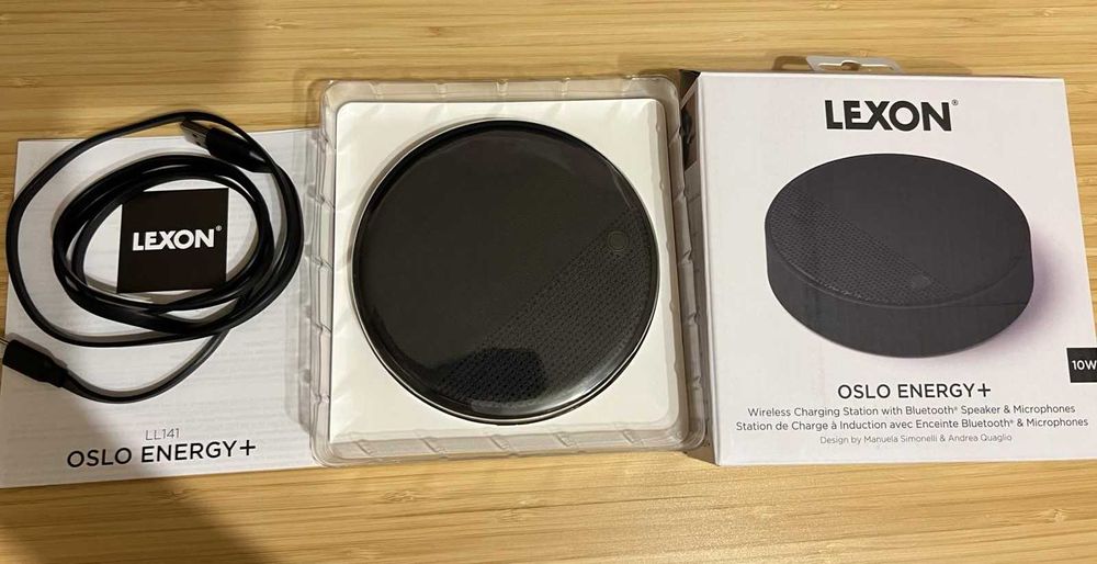 НОВО Безжично зарядно и блутуут колонка 3-в-1 Lexon Oslo Energy+