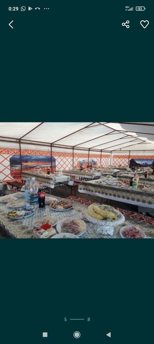 Палатка сатылады. 100адамга арналган