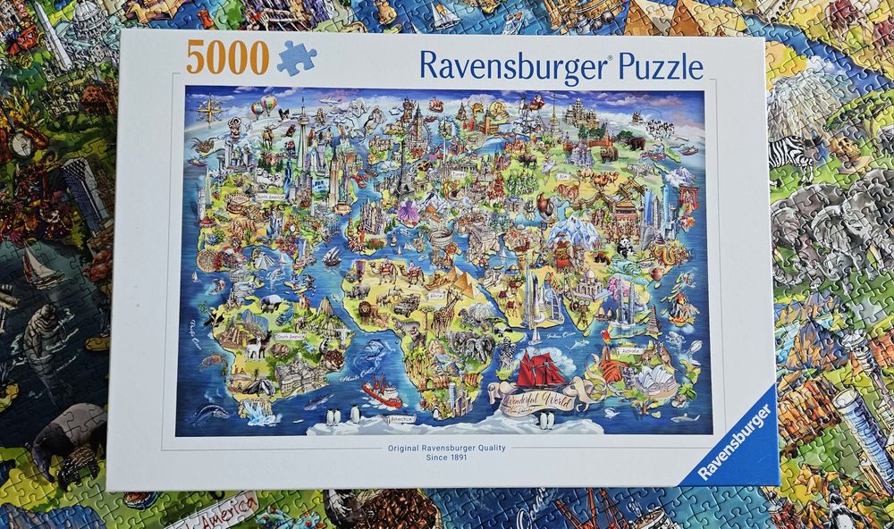 Пъзел Ravensburger 5000 части - Карта на света