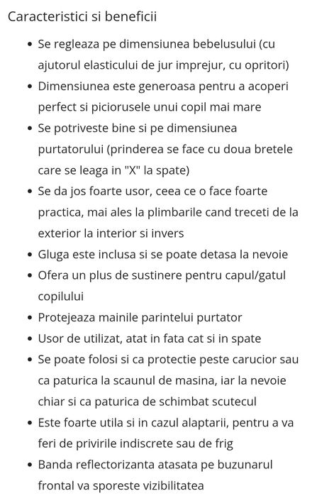 Protecție pentru sistem de purtare