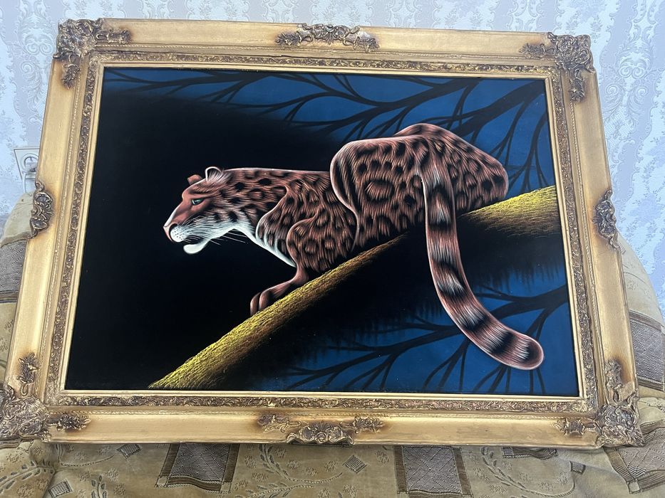 Картина на бархате барс