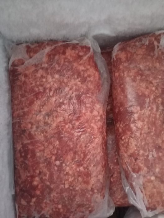 Фарш говяжий фасованный по 1кг 4000тг за кг
