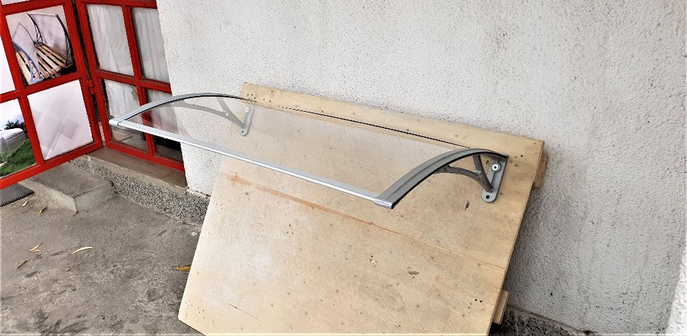 Навес от плътен поликарбонат 3 мм. - Козирка,+ UV защита, алуминиев