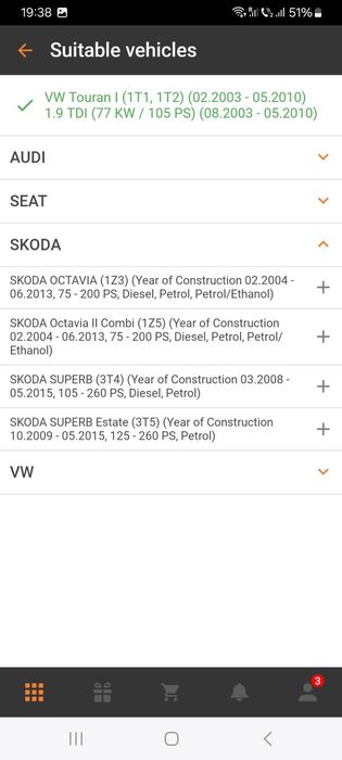 Brate suspensie fata vw, audi, seat, skoda