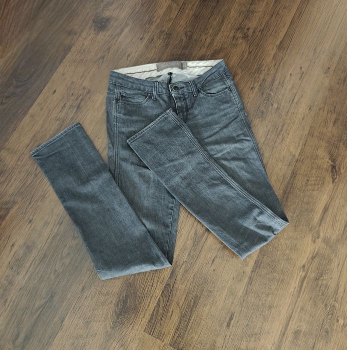 Blugi Zara Woman Premium Collection, gri închis / prespălați, mărimea 36 (S)