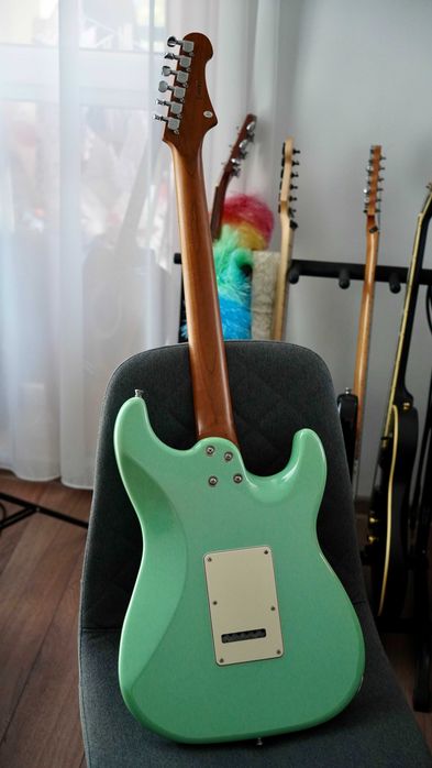 Vand chitara JET Guitars JS-400 HSS Roasted Maple Left Handed, Sea Foam Green