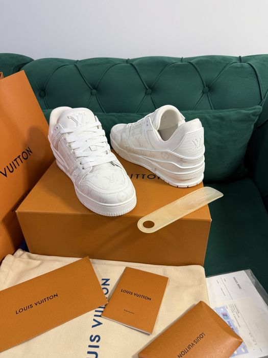 Adidasi Louis Vuitton piele naturala 100% Full Box colectie noua