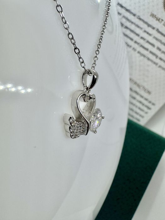 Сребърно колие с мойсанит (Диамант) 1 карат