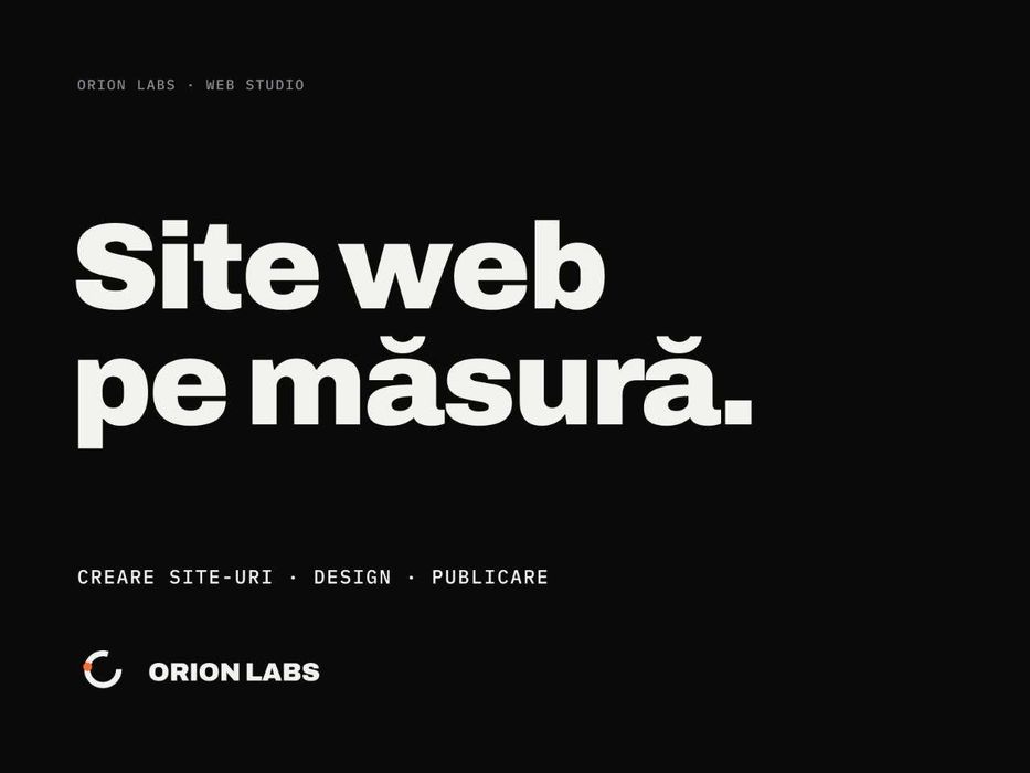 Creare Site Web Profesional | Site Firmă | Magazin Online | Web Design