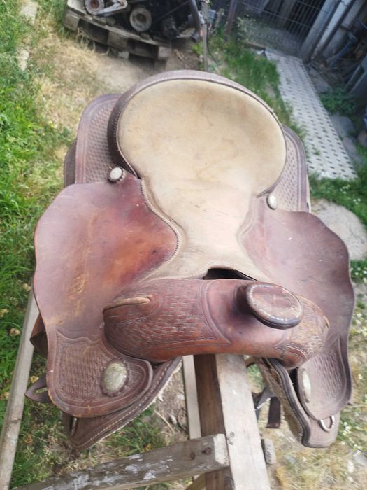 Șa piele naturala western cowboy ferma