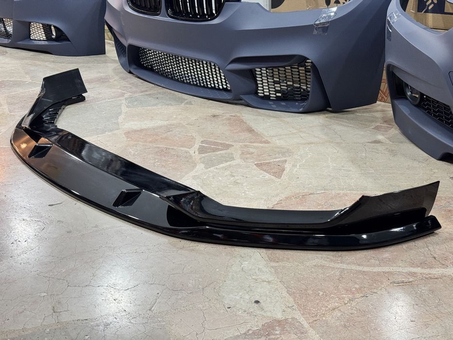 Prelungire lip spoiler bara fata BMW Seria 5 G30 LCI negru lucios