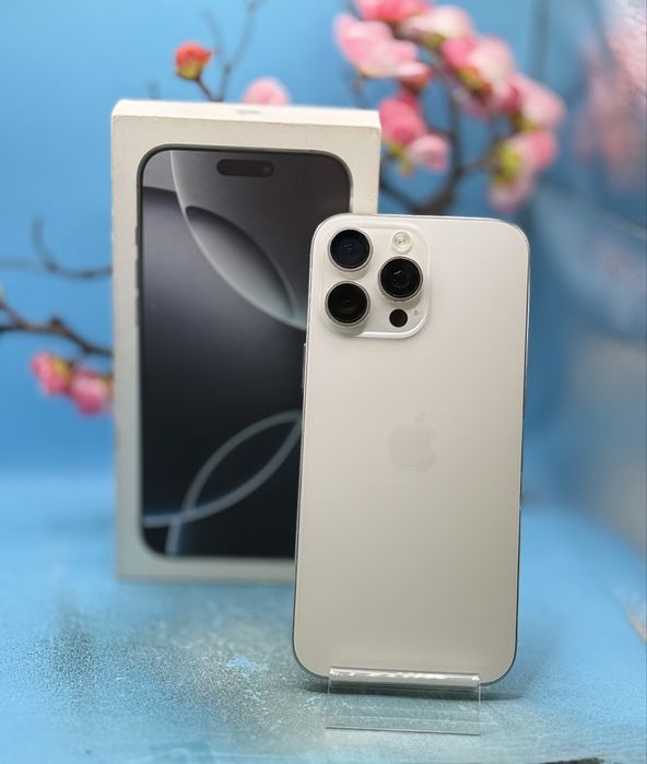 ПЕРФЕКТЕН!!! Apple iPhone 16 Pro Max, 256GB, 5G, White Titanium
