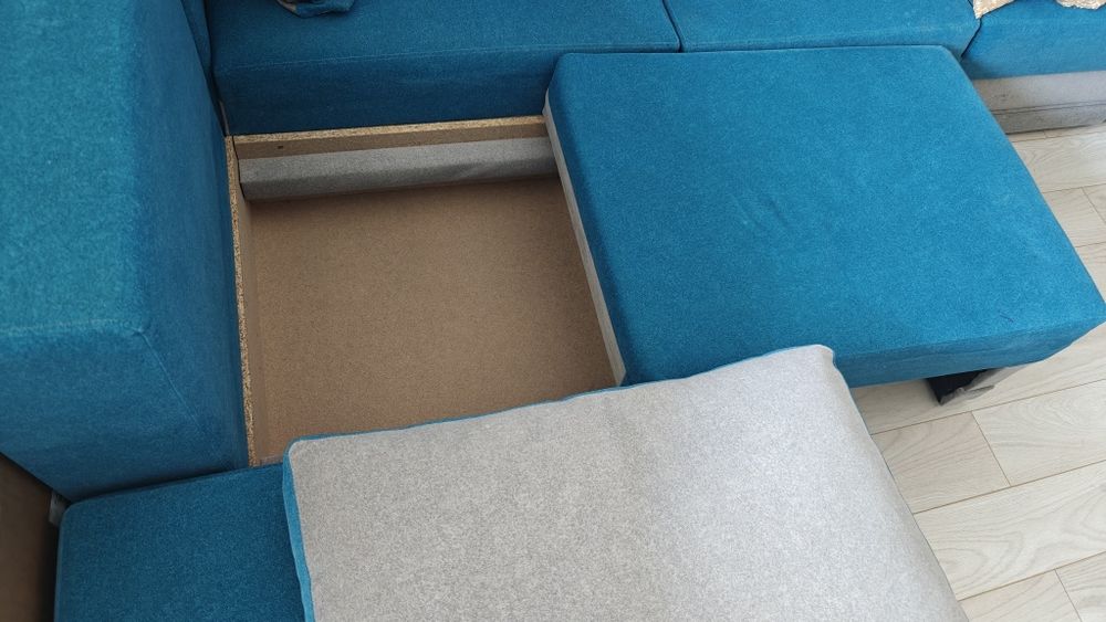 Coltar extensibil albastru gri 225x295