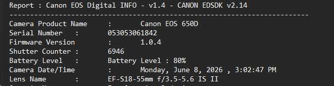 Canon EOS 650 D kit complet DSLR shot and go