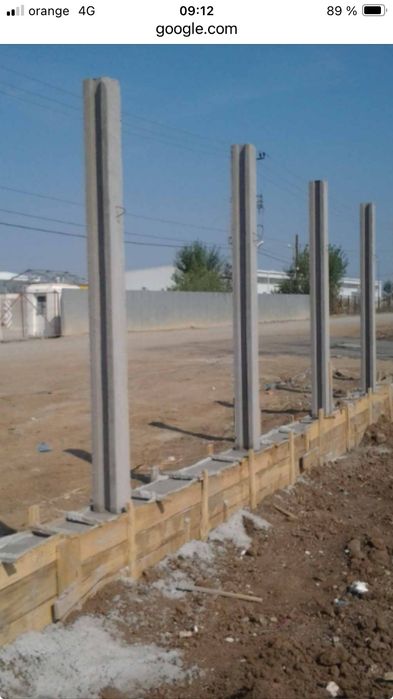 Gard beton placi stâlpi montaj