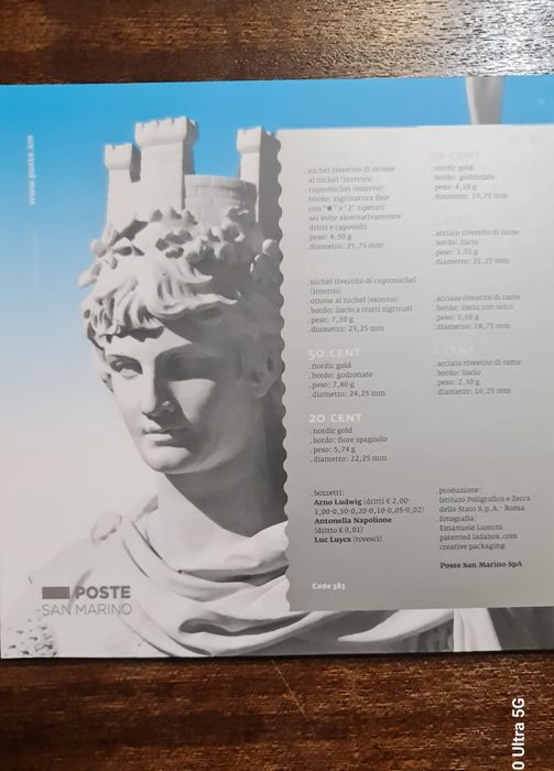 Евро сет Сан Марино 2025- Card Coin 24\25  SM