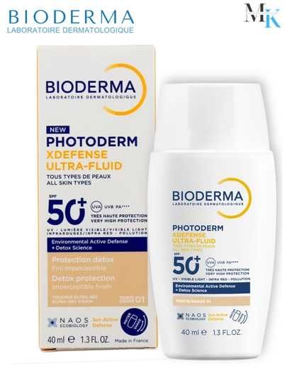 Yuz uchun quyoshdan himoya Bioderma,SPF 50+,namlovchi flyuid -  40 ml