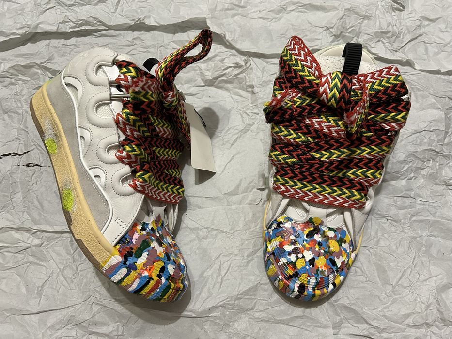 Adidasi Lanvin Curb Brown Graffiti