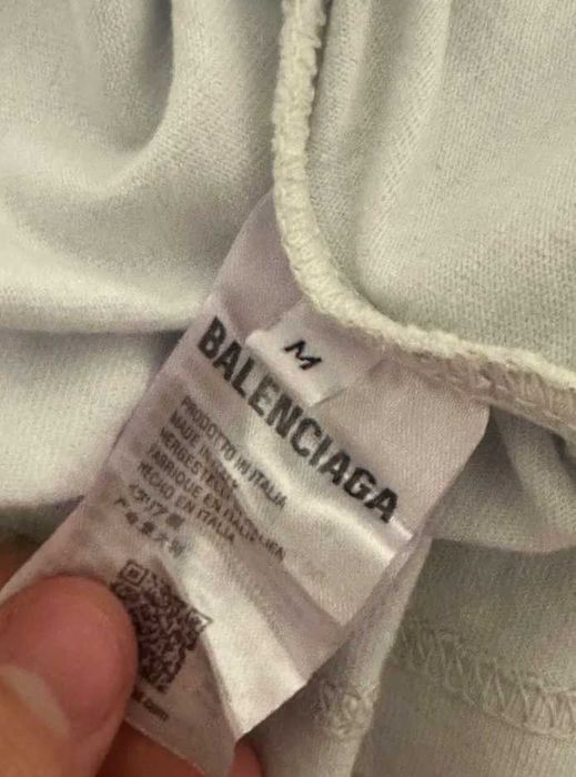 Tricou Balenciaga Alb Pierced Marime M
