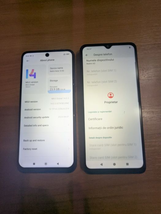 Xiaomi Redmi note 10 5G si A3