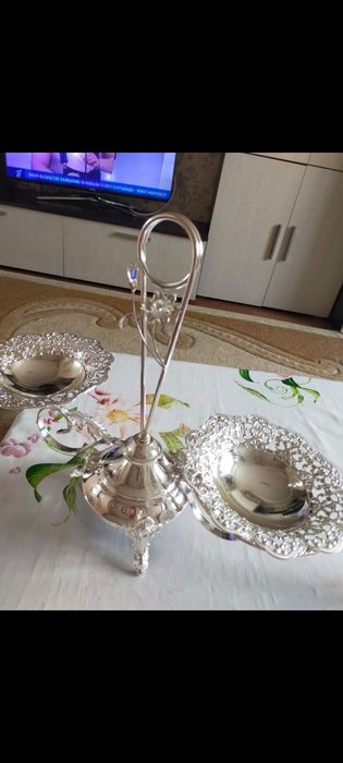 Менажница серебро новый