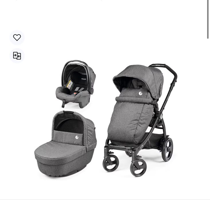 Scoica, landou și cărucior 3in1 Peg Perego 0 luni+