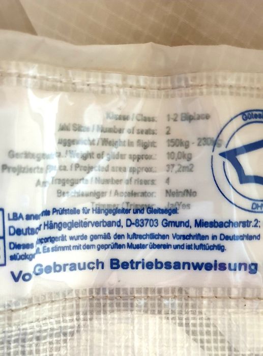 Parapanta Tandem Nova Jamboo 37