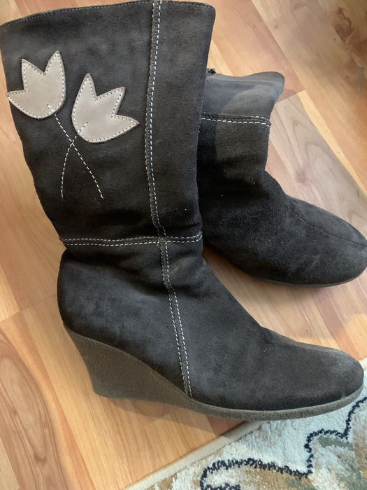 Cizme piele naturala cu platforma 40