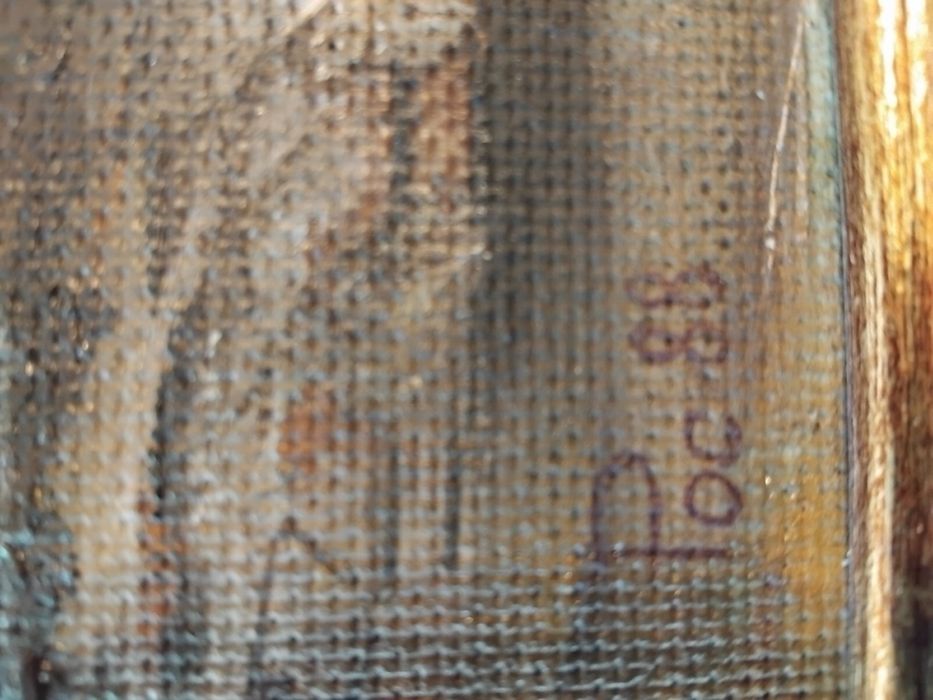 Старинна картина масло с размери 60 / 50 см.